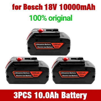 18V 10.0 A Литиево-йонна Акумулаторна Батерия За Резервно Копие на електроинструменти Bosch 18V 10000 ма Преносима Замяна Индикатор лампа BAT609