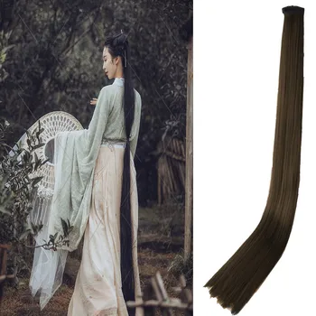 2 цвята на дълги прави косата реколта директни аксесоари за коса китайската древна династия косата на принцесата парти Хелоуин cosplay