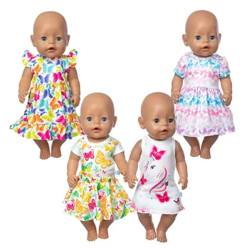 2023 Ново модно рокля с цветен модел, подходящи за 43-сантиметровой има кукли, дрехи за кукли Реборн, аксесоари за кукли Реборн