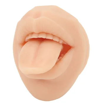 3D Силиконова модел на устата с език, Силиконова Модел на устата с език, 3D Моделиране на Меки гъвкави многократна употреба на Части от тялото за практикуване на пиърсинг