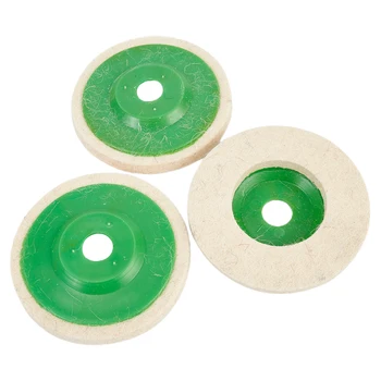 3шт 100 мм вълна войлочных полировальных кръгове Grinding4-Цолови буферни полиращи дискове за метал, мрамор, стъкло, керамика, полиращи кръгове