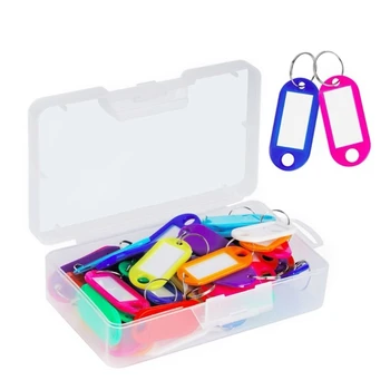 50 Разноцветни пластмасови брелков-бирок за ключове Ефективно да се противопоставят на топлина и разкъсване