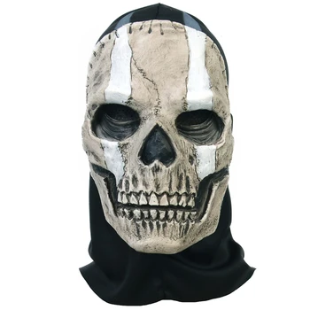 Cafele игра призраци череп Специална маска cosplay костюм латексови маски качулка прическа за възрастни Унисекс Хелоуин подпори Безплатна доставка
