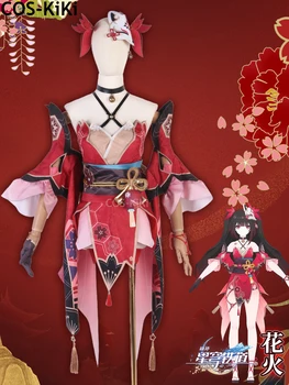 COS-Кики Honkai: играта костюм Star Rail Hanabi, елегантна секси хубава рокля, костюм за cosplay, дрехи за ролеви игри на Хелоуин за жени