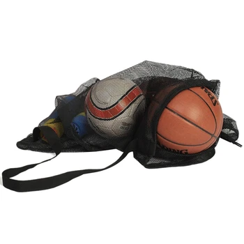 ELOS-3X Спортна чанта за отдих с голям капацитет, футбол, баскетбол чанта, раница за съхранение на спортни мрежи (30 X 40 см)