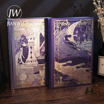 JIANWU128 Страници / книга Magic Castle Series A5 Ретро Бележник с метални илюстрации, креативни аксесоари за студенти 