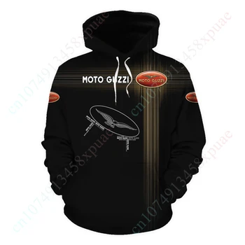 Moto Guzzi Унисекс Качулки с цип Ежедневни Hoody С 3D Принтом Harajuku Мъжки Дрехи Аниме Oversize Hoodie Essentials Градинска облекло