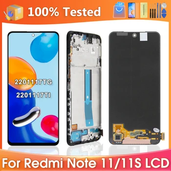 Super AMOLED За Xiaomi Redmi Note 11 Global 2201117TG LCD Сензорен дисплей, Дигитайзер За Redmi Note 11S, Резервни Части