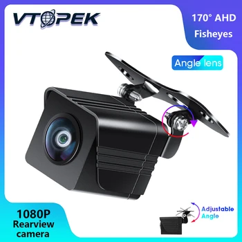 Vtopek 1080P Car Кола HD AHD 170 ° Камера за Задно виждане Рибешко Око Starlight Нощно Виждане FHD Универсален Вид отзад 1920x1080