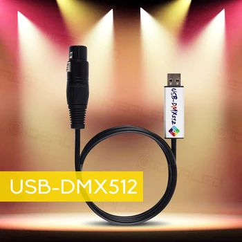 Адаптер интерфейс USB DMX персонален КОМПЮТЪР, свързан с сценическому осветление DMX512 USB, използван за свързване на ди-джейского осветление и управлението им. клатейки глава,