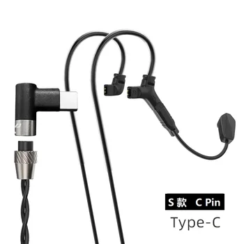 Аудио кабел за слушалки CVJ Hato HIFI IEM с Микрофон 3,5 mm/приставка адаптер Type-c за Директно излъчване на Игрите и Киберспорта за TRN KZ
