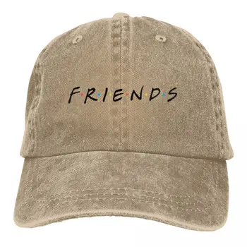 Бейзболни шапки в стил унисекс с логото на Friends, оръфан памучни шапки, шапка, ретро подарък игрища на открито, солнцезащитная шапка
