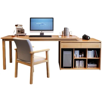 Бюро от масивно дърво, произведени бюро, спалня, офис компютър за двама със странична подпора.