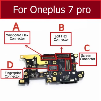 Вграден Държач конектор За спк стартира строителни Отпечатъци от пръсти По Екрана Oneplus 1 + 7 Pro, Скоба За Съединител На LCD дънната Платка, Гъвкав Кабел, резервни Части За Ремонт на