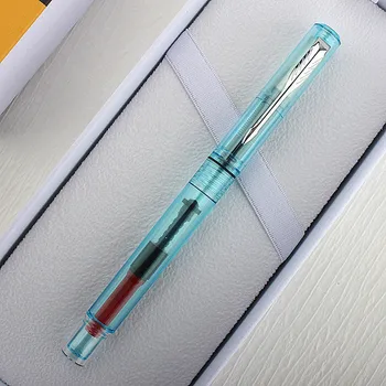 Висококачествена писалка EF с върха 0,38 мм по избор, 1 бр./лот, химикалки с прозрачен цветно мастило за писма, канцеларски материали, ученически пособия