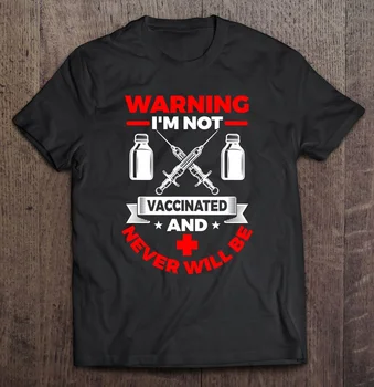 Внимание, не е присаден, медицинска ваксина никога не ще, тениска унисекс