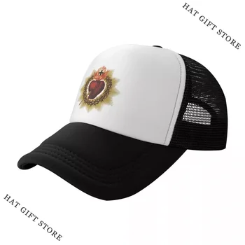 Гореща бейзболна шапка Sacred Heart Of Jesus За мъже и жени, Регулируем шапка на шофьор на камион католическата християнска вяра, улични шапки възстановяване на предишното положение, слънчеви шапки