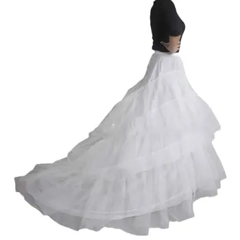 Дамски долната пола с кринолином, бяла пола-на обръч с дължина до пода, бална рокля, долната пола-слипы за сватбена рокля