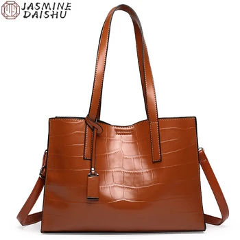 Дамски ежедневни чанта през рамо с каменен модел с голям капацитет 2022, дамски дизайнерски висококачествена кожена чанта-тоут, пазарска чанта през рамо