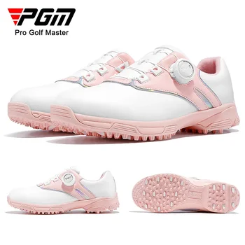 Дамски обувки за голф PGM, Водоустойчив Мини Дамски Леки Меки Дишащи Обувки, Дамски Спортни обувки с каишка на дръжката на XZ297