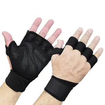 Дебели ръкавици от нескользящего силикон за колоездене и фитнес полпальца с гривната