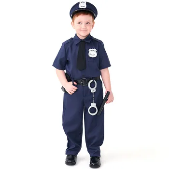 Детски костюм на полицай Keystone Cop на Хелоуин, детски костюм офицер от 2023 година, ново записване