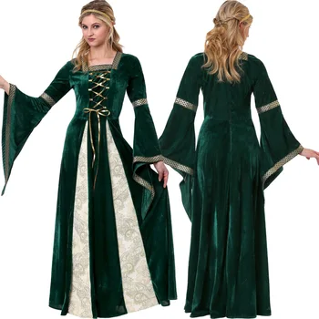 Европейското средновековно винтажное рокля на кралица двора за cosplay на Хелоуин костюм гръцката принцеса за възрастни, M-2XL