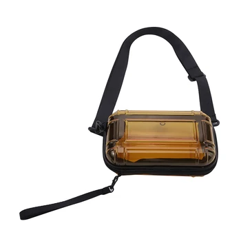 Жена Прозрачен Портфейл ABS Прозрачна Чанта През Рамото във Формата На Кутия, Дамски Дизайнерски Модни Малки Квадратни Чанти