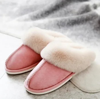 Зимни дамски чехли, модни топло обувки, нескользящие чехли на равна подметка, Обувки за влюбени двойки в спалнята в 6 стилове.