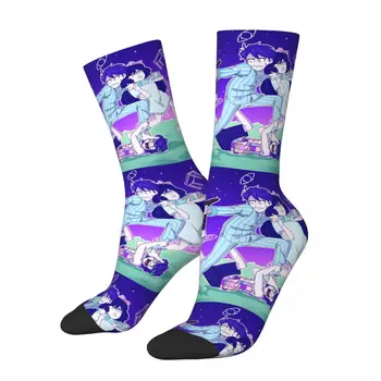 Зимни топли модни дамски и мъжки чорапи Kel Aubrey Hero, нескользящие футболни чорапи Omori