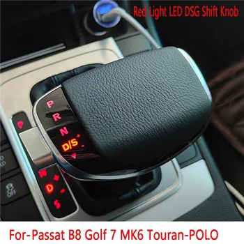 Корона за превключване на предавките С Червено Led DSG Дръжка на скоростния на Централната Конзола Автоматично превключва Предавките За-VW Passat B8 Golf 7 MK6 Touran-POLO CC