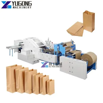 Машина за производство на хартиени опаковки от Хартия пакет с закрученными дръжки Автоматична машина за оформяне на хартиени пакети с квадратна дъно Машина за производство на хартиени торбички