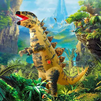 Надуваем костюм динозавър Simbok Cosplay Хелоуин тиранозавър рекс Rex Реалистичен Фестивален подпори Парти Шоу Динозавър Великден