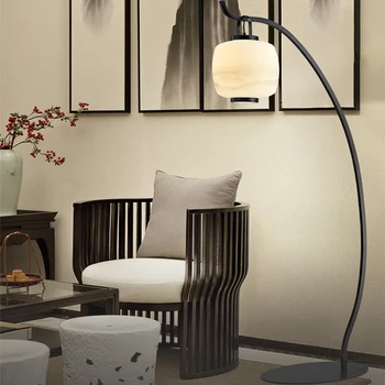 Настолна лампа за риболов в спалнята-кабинет - това е модерно, просто, класически, творчески декоративен лампиона в китайски стил