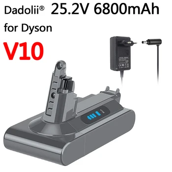 Нов Дайсън SV12 6800mAh 100Wh Сменяеми батерии за Дайсън V10 battery V10 Absolute V10 Fluffy cyclone V10 Зарядно устройство