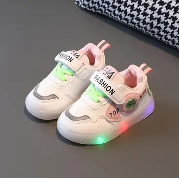 Нова детска светещ обувки За момчета и момичета, спортни маратонки с led осветление, Модерни маратонки за деца с леки кроссовками