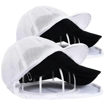 Окото чанта за пране шапки с референтна рамка, защита за пране на шапки в пералната машина, Преносим бейзболна шапка, Пакети за пране на фино облекло
