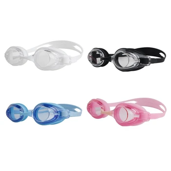 Очила за плуване, Силиконова шапка за плуване за момичета и момчета Комплект шапки за еднократна употреба за плуване Възраст от 6 до 14 години Очила с защита срещу замъгляване
