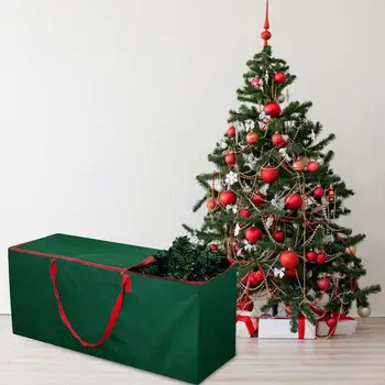 Прахоустойчив Коледен Органайзер За Коледно Водоустойчив 210D Оксфордския Чанта За Съхранение на коледни Елхи С Двоен Цип За 5,4 Крак Дърво