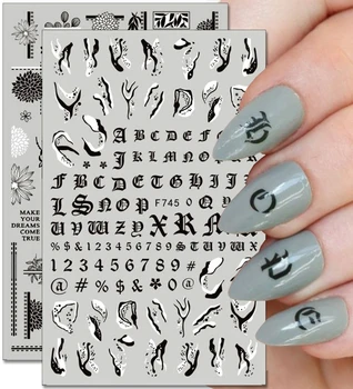 Стикери за нокти Надписи, Графити Стикер за нокти Надписи за украса на ноктите Плъзгачи за нокти Geometry Line Аксесоари за нокти
