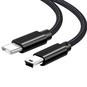 Универсален Интерфейсен кабел Type-C към Mini USB Кабел за бързо зареждане на Линия синхронизация на данни с дължина 50 см/1 м/200 см/2,5 м/300 см 3XUE