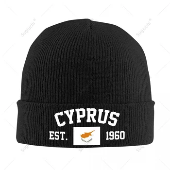 Унисекс, Кипър, 1960 Вязаная шапка за мъже, жени, момчета, Зимна есен шапчица-бини, топла качулка