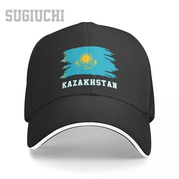 Унисекс Сандвич бейзболна шапка с Флага на Казахстан Мъже, Жени Хип-Хоп Шапки възстановяване на предишното положение Шапка за голф, Риболов