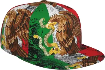 Хубава Шапка С Флага на Мексико Унисекс, Бейзболна Шапка с Мексиканския Флаг за Мъже И Жени, Регулируем Бейзболна Шапка с Плосък Козирка