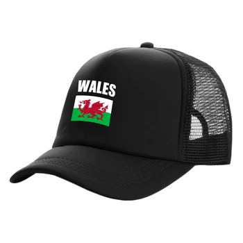 Червена Шапка на шофьор на камион Dragon Wales Cymru, мъжка бейзболна шапка Wales Шапка, Прохладни летни Шапки Унисекс вкара с подплата